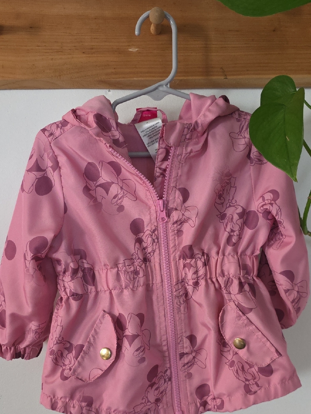 Girls' Pink Minnie Mouse Hooded Jacket